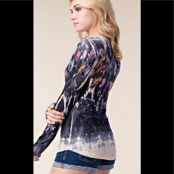 Vocal Sublimation Feather Print Stone embellished! - Picture 5 of 8